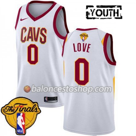 Camiseta Niños NBA Cleveland Cavaliers Kevin Love 0 2018 NBA Finals Nike Blanco Swingman Camiseta Niños NBA Cleveland Cavaliers Kevin Love 0 2018 NBA Finals Nike Blanco Swingman
